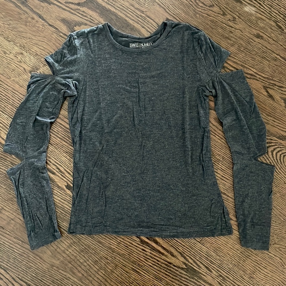 Women’s Long-Sleeve Tee with Sleeve Cut-outs